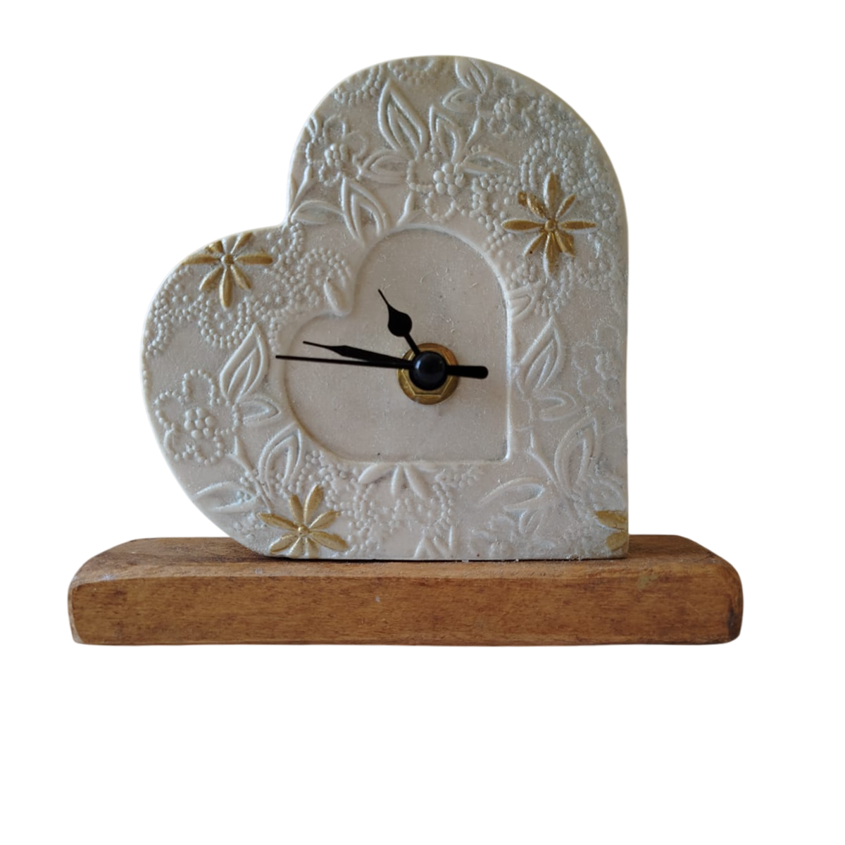 Orologio cuore in polvere di marmo - Kimanu Art