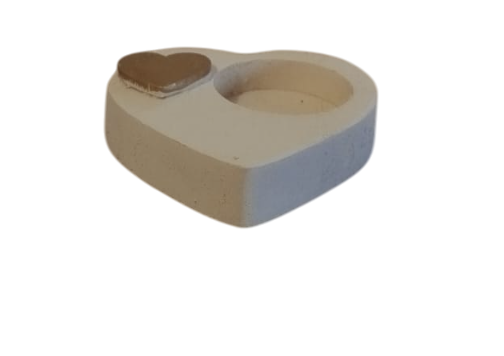 Portacandela a forma di Cuore – Polvere di Marmo